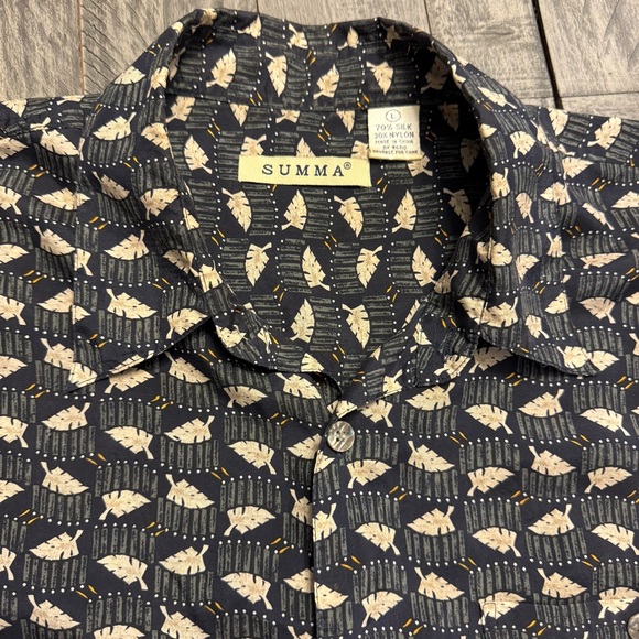 Summa Other - Summa Silk‎ Blend Hawaiian Silk Shirt Size Large Men’s